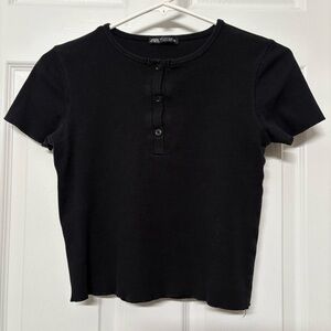 Zara black baby tee